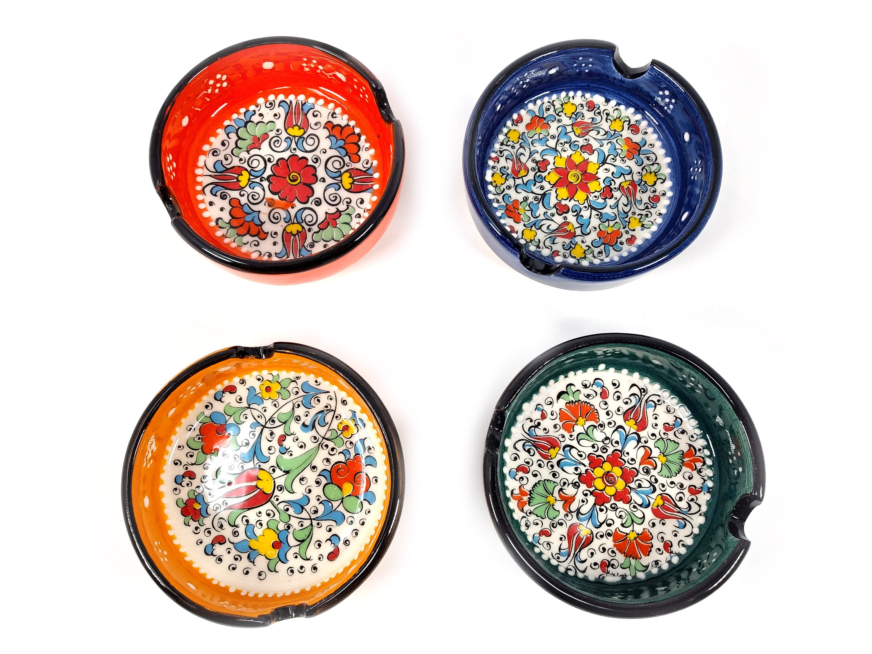 ASHTRAY Ceramic Anatolian Handmade & Hand Painted Decorative Ashtray