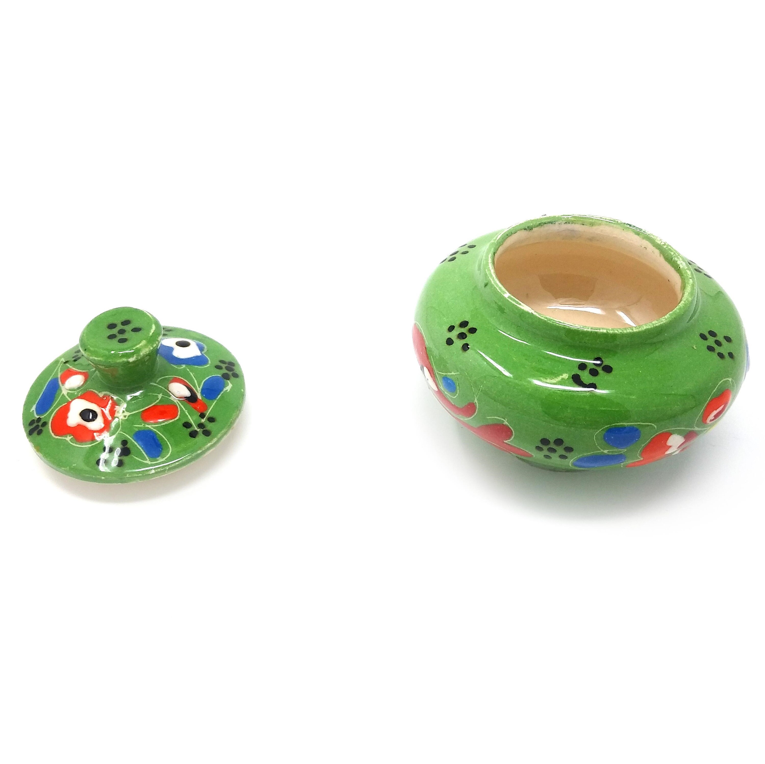 Ceramic Jewellery Box Covering With Figure of Flowers Handmade Etsy