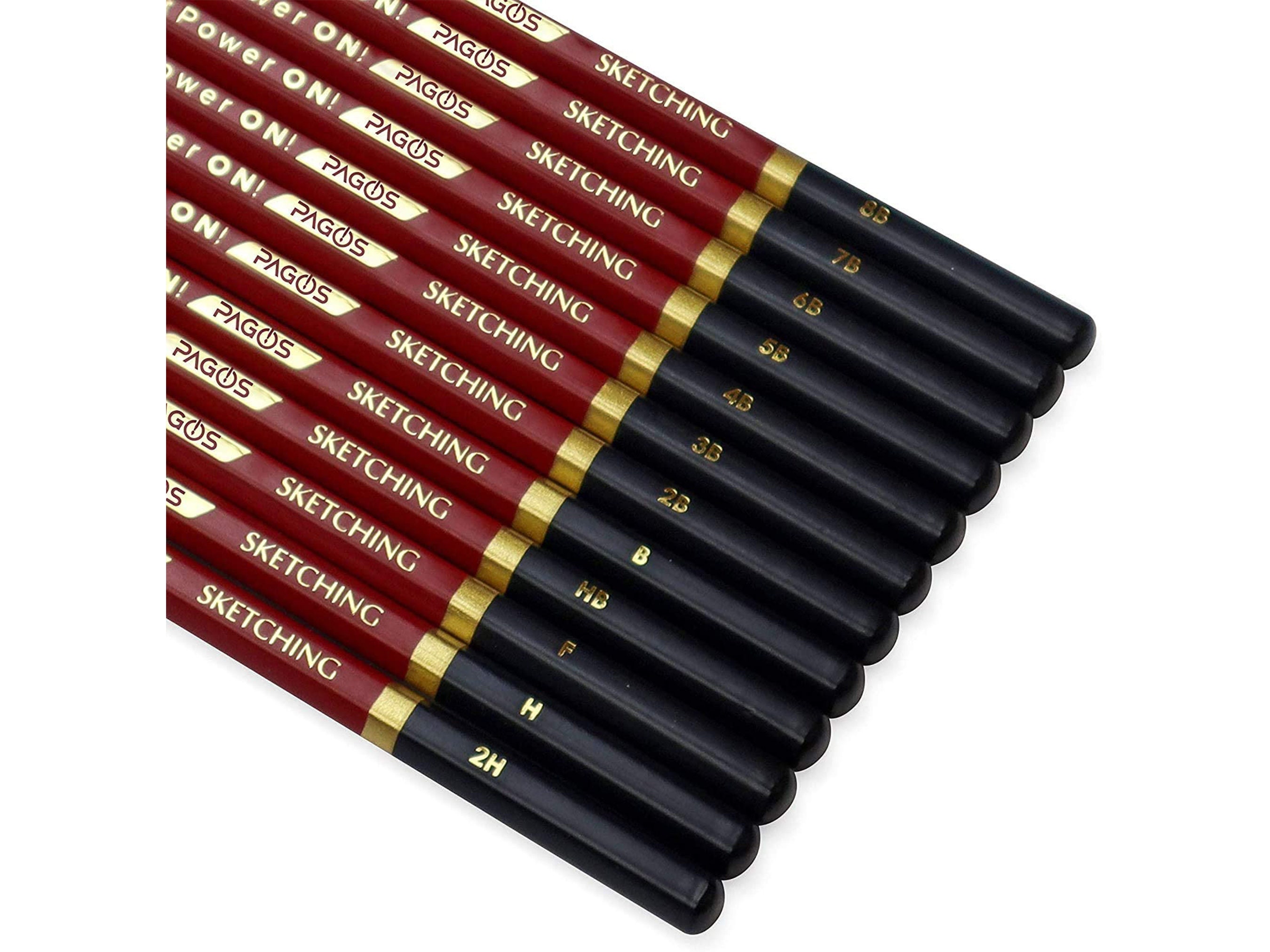 Pagos Sketching Pencils 12 Piezas Juego de Lápices de Grafito
