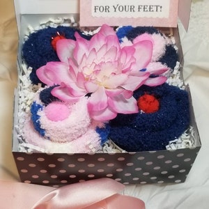 Christmas sock gift, birthday cupcakes sock, foot surgery, fuzzy Sock Cupcake, fuzzy cupcake sock, get well gift, birthday, cancer gift