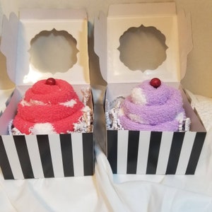 Fuzzy sock cupcake, birthday sock gift, socks for birthday, valentine socks, get well,  cancer gift, bridal shower gift, surgery
