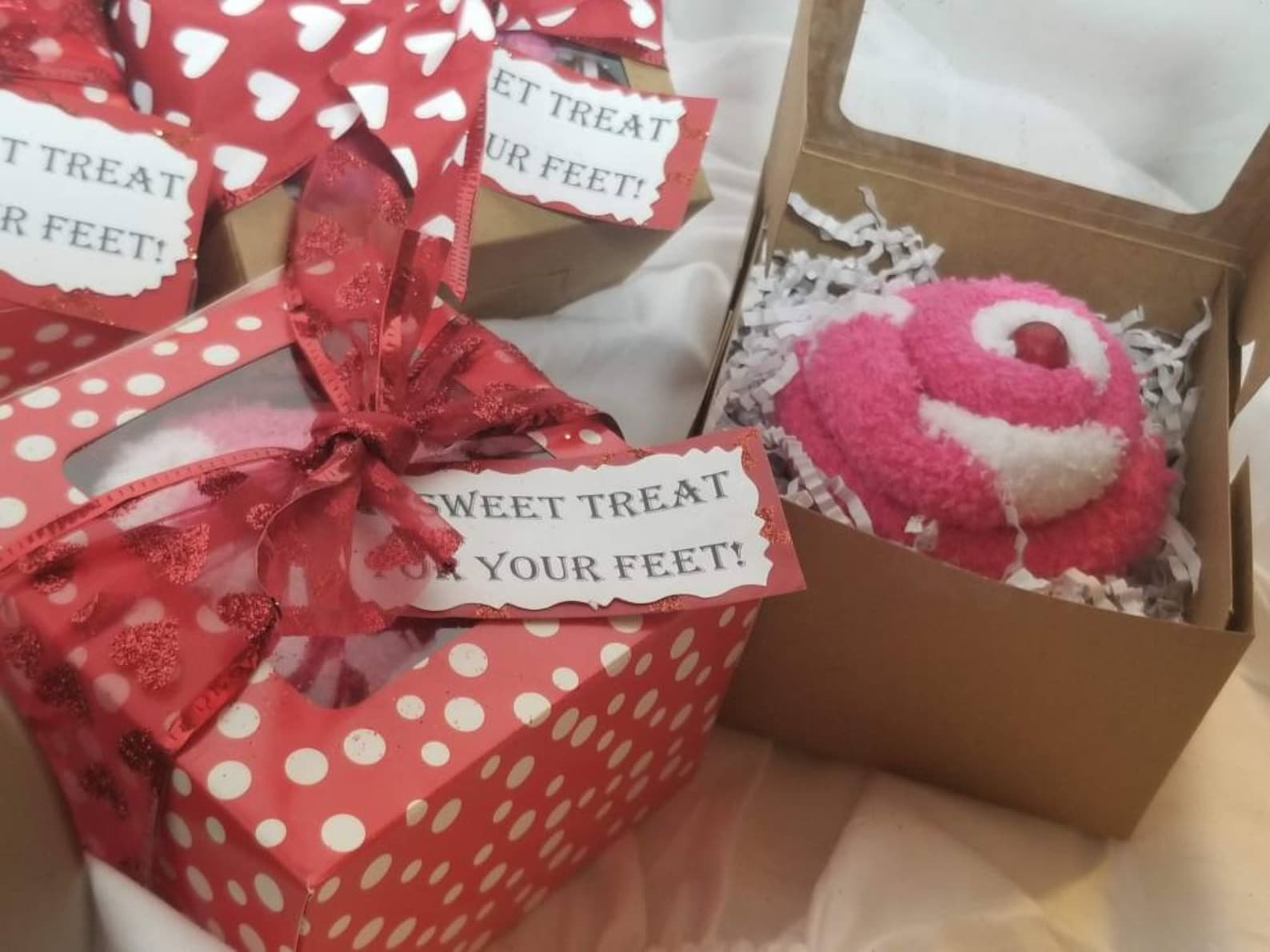 Fuzzy Sock Cupcakes Sock Gift for Women Fuzzy Sock Gift Etsy