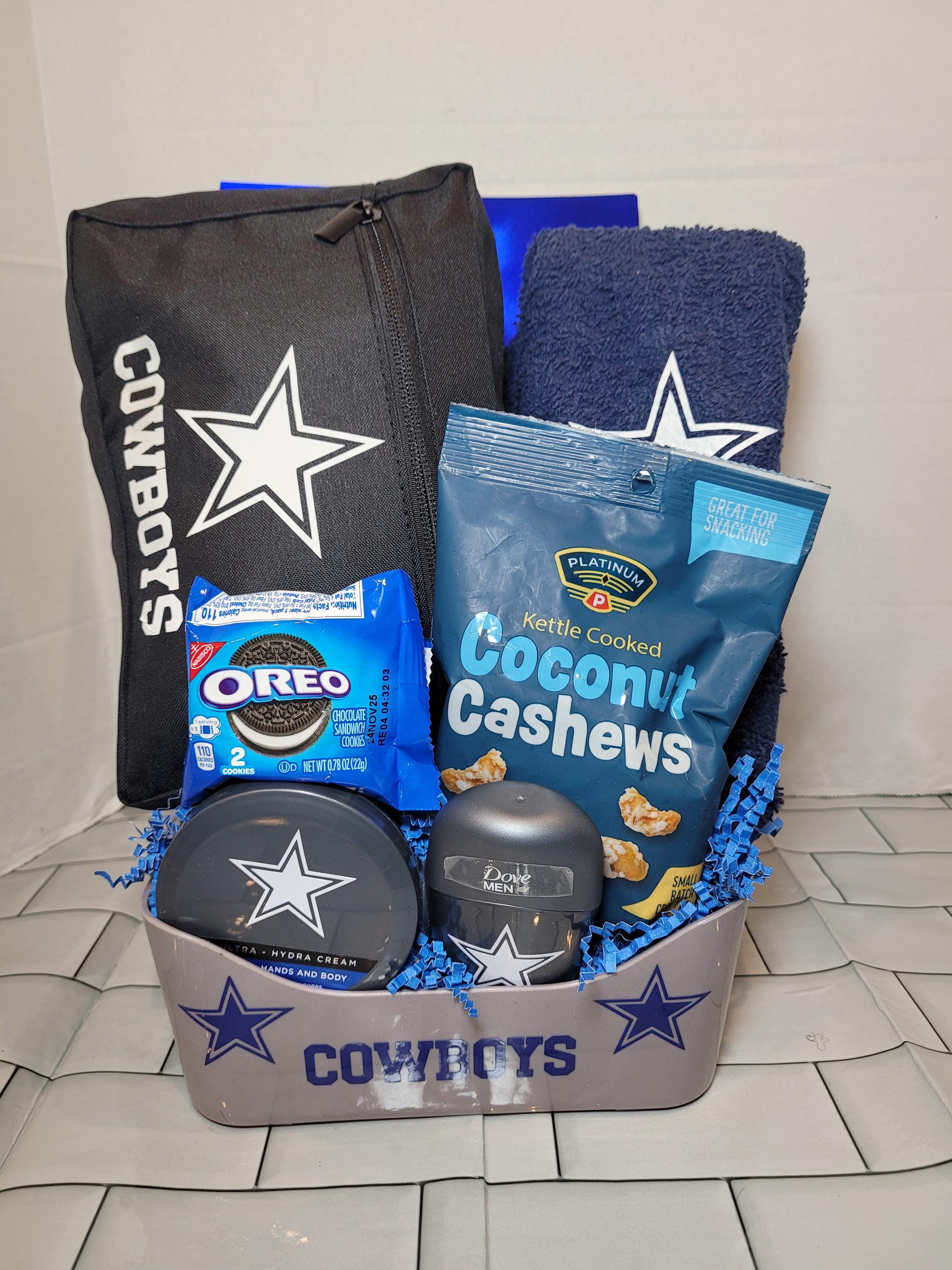 Cowboys Gift Basket: Toiletry Bag, Towel & Snacks - Etsy