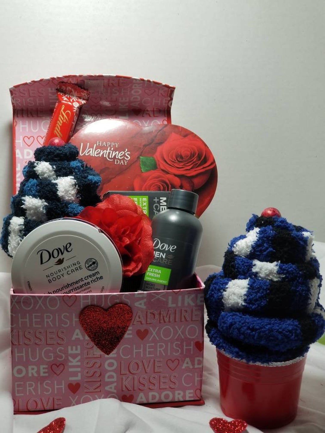 Valentine Gift for Him Gift Basket for Him Valentine for Men Etsy