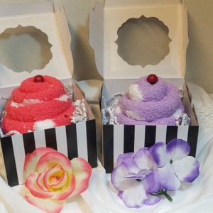 Fuzzy sock cupcakes, Christmas cupcake socks, birthday favor, birthday, get well, cancer gift, surgery,  foot surgery, stocking stuffers