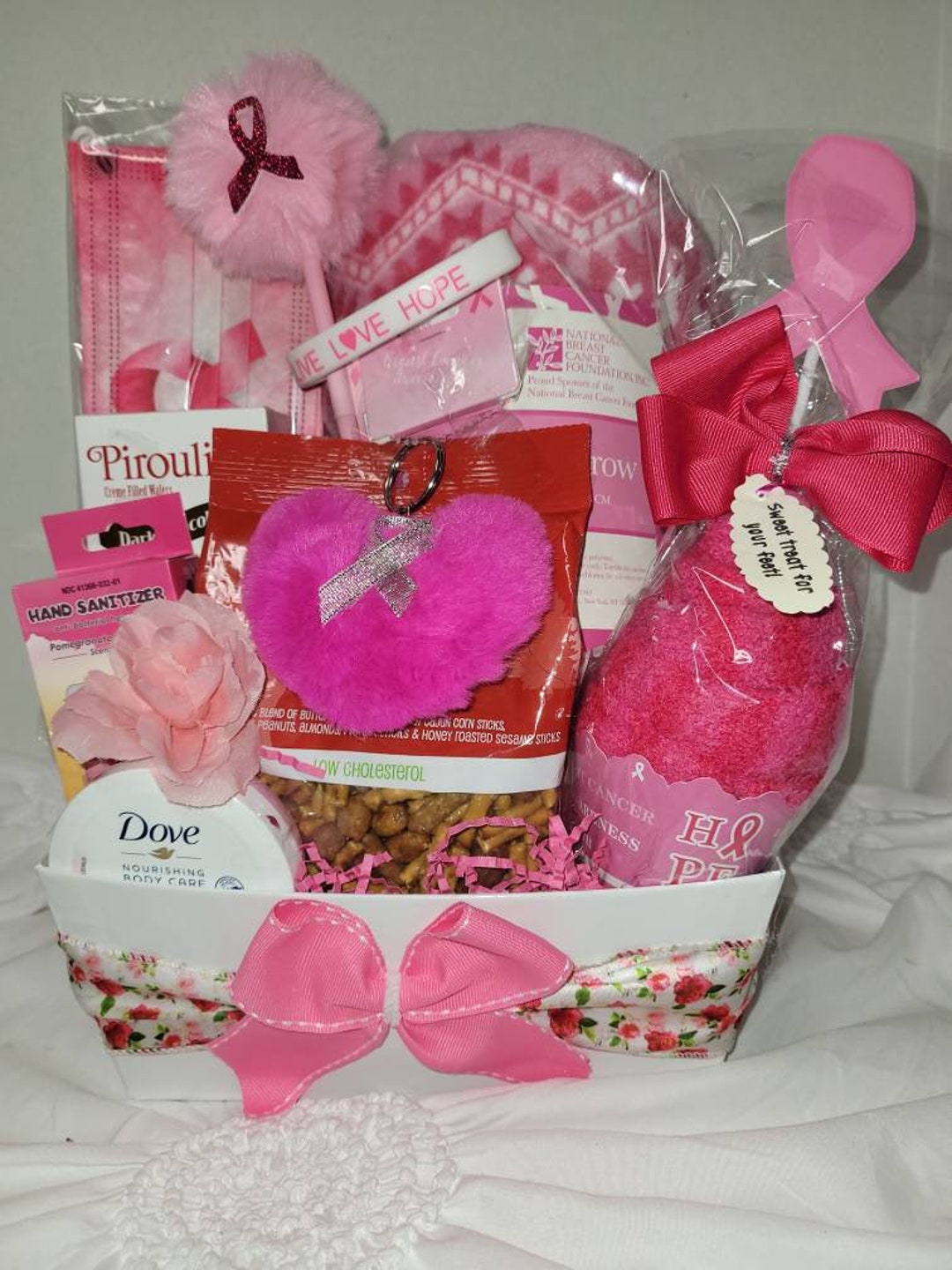 Breast Cancer Gift Basket, Awareness Cancer Gift, Cancer Care Gift