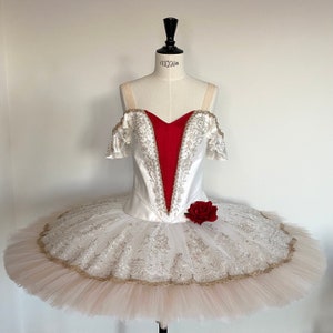 Paquita red and cream professional ballet tutu