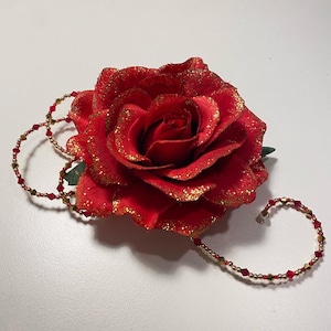 Rose ballet headpiece with Swarovski