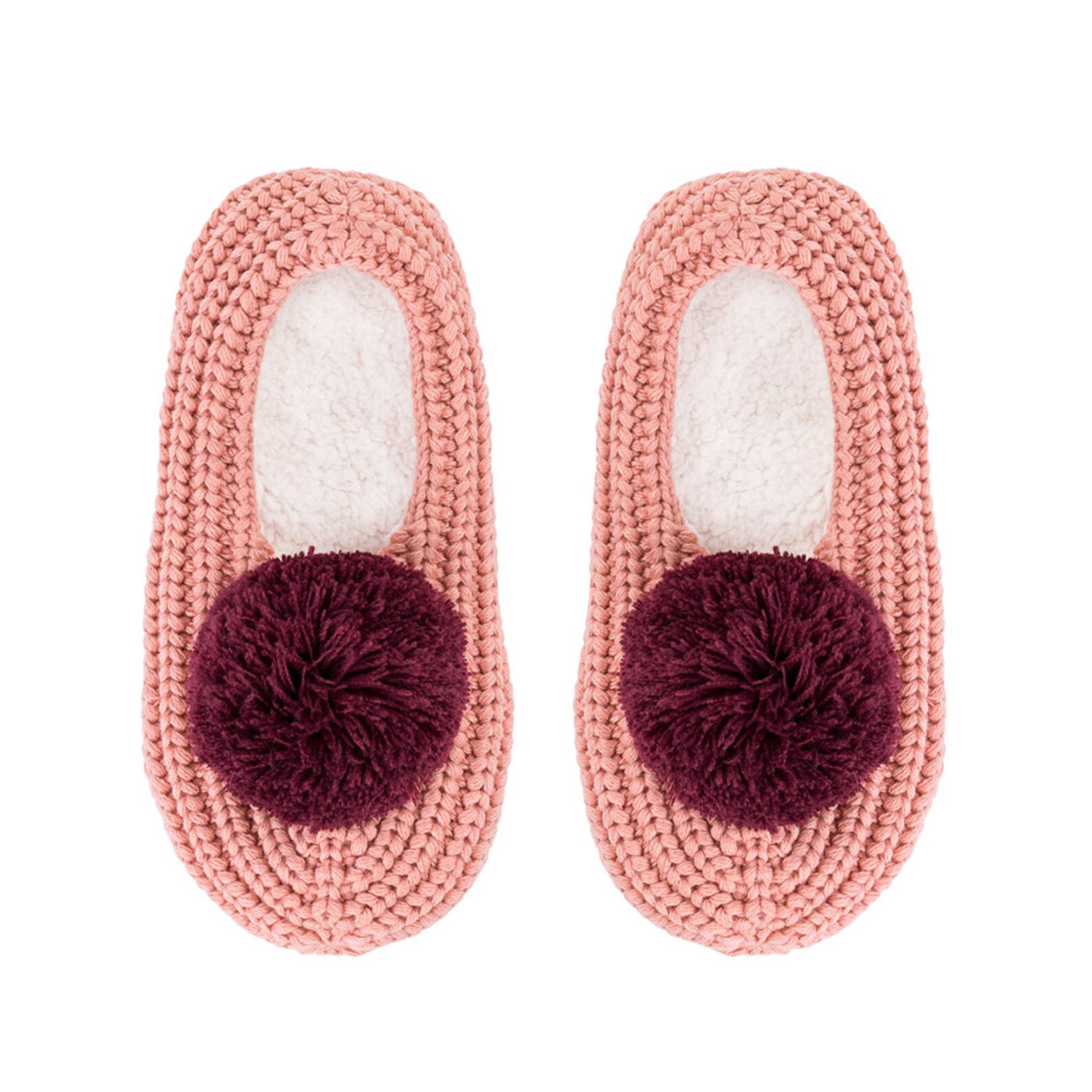 Pom Pom Slippers Knit Slippers Colorful Pom Pom Slippers Etsy