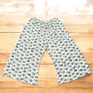 Elephant Block Print Cotton Palazzo Pants: Indian Wide Leg Trousers