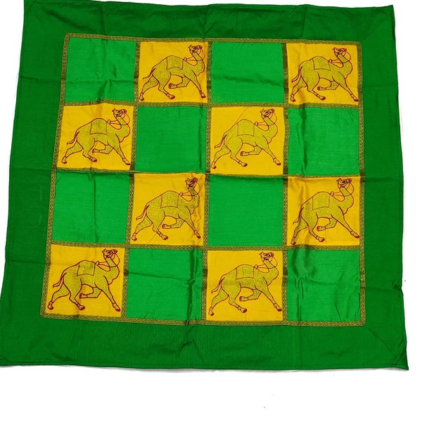 Traditional Indian Rajasthani Decorative Table Cover Wall Hangings 40x40 Active
