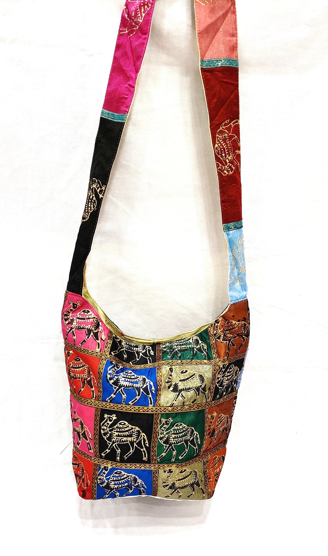 Indian Handmade Shoulder Bag Printed Designer Multicolor Hand Etsy