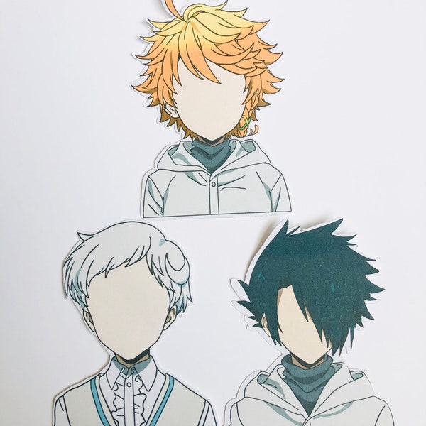 The Promised Neverland Faceless Character Stickers v1 | TPN / The Promised Neverland / Anime / Emma / Ray / Norman / Anime Sticker / Sticker