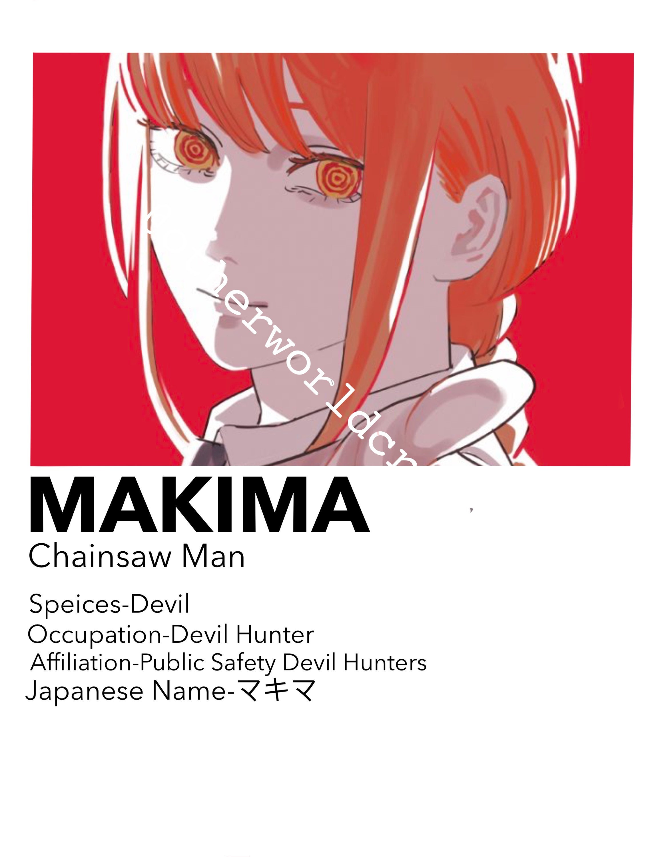 Chainsaw Man Minimalist Character Prints v1 Chainsaw Man / Etsy