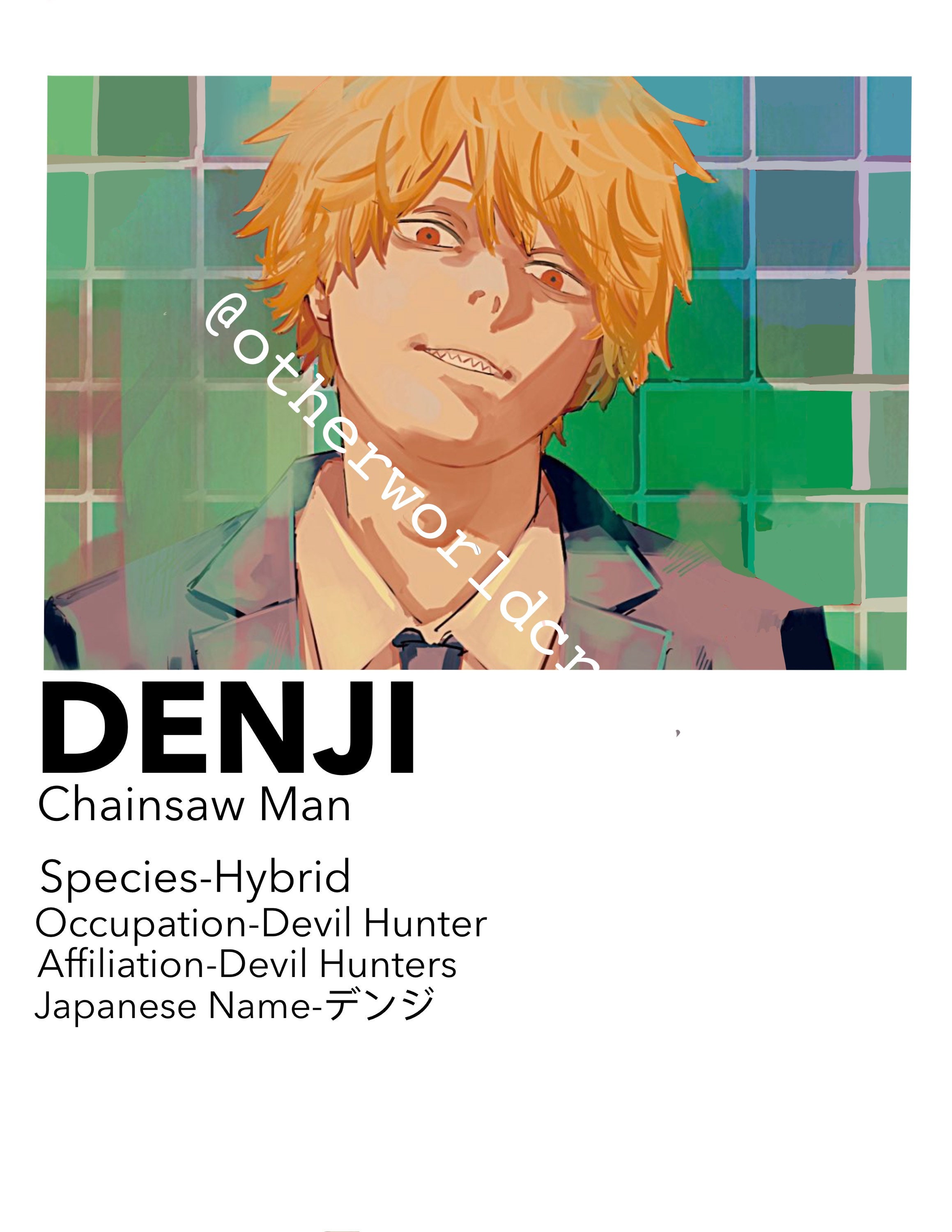 Chainsaw Man Minimalist Character Prints v1 Chainsaw Man / Etsy