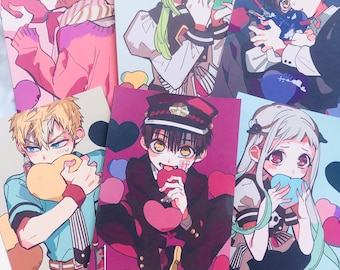 Impressions v1 de personnages Hanako-kun liés aux toilettes | Anime / Manga / Posters / TBHK / Hanako / Yashiro / Nene / Tsukasa / Kou / Mitsuba / Sakura