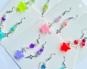 Aesthetic Star Earrings | y2k / Cute Earrings / Aesthetic / Jewelry / Style / Fashion / Accessories