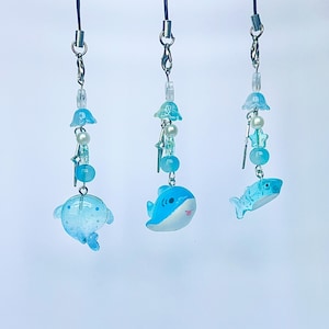 Blue Sea Creature Phone Charm | Animal / Keychain / Cute / Asesthetic / Whale / Shark / Blue / Underwater