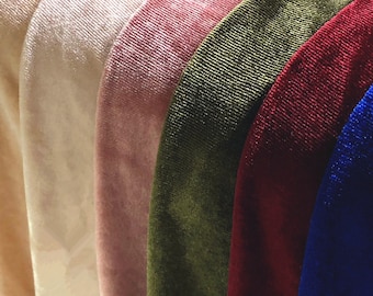 Stretch fluwelen stof, polyester stretch fluweel, bekledingsstof, gordijnstof, zacht fluweel, jurk kleding stof, door de halve werf