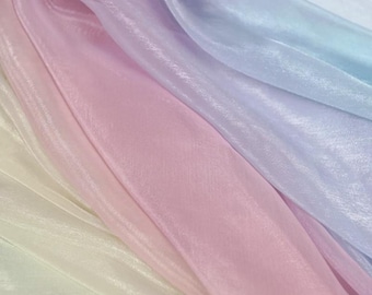 Leichter Ombre Chiffon-Stoff, schiere Stoff, 30D schiere Chiffon-Farbverlauf Tissu Abendkleid Stoff für Kleider Kostüm