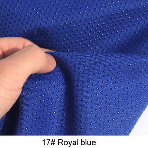 Tecido antiderrapante com bolinhas, tecido aderente, tecido antiderrapante, tecido que evita que o chinelo descole e forme mofo, vendido por meio metro. 17# Royal blue