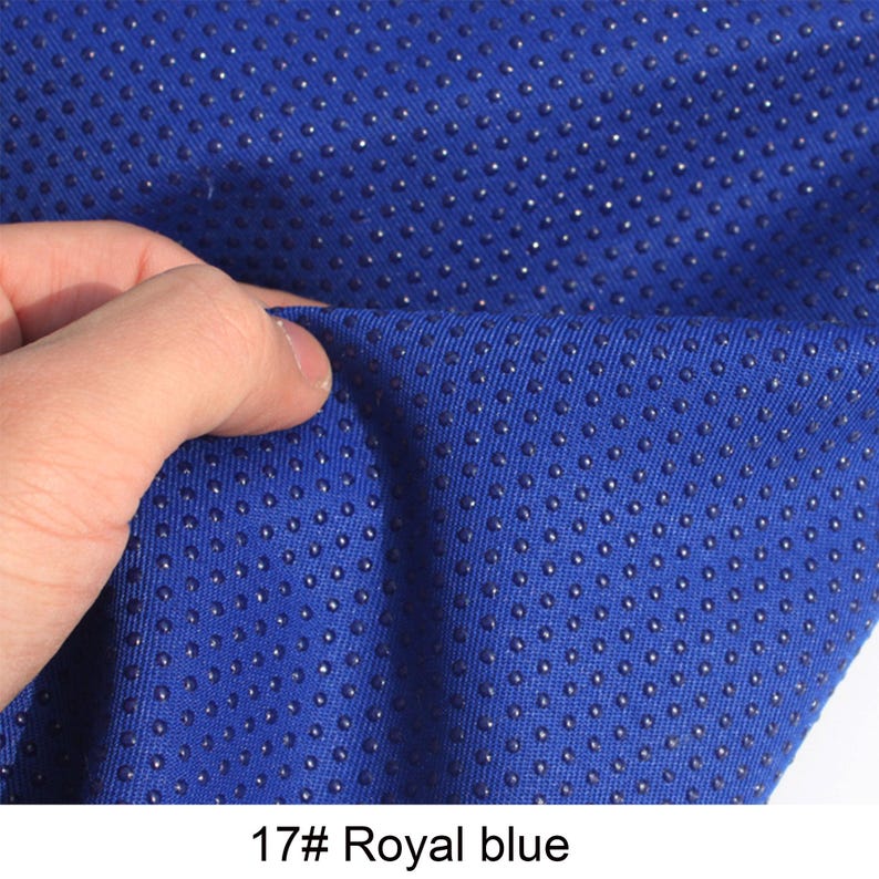 Tecido antiderrapante com bolinhas, tecido aderente, tecido antiderrapante, tecido que evita que o chinelo descole e forme mofo, vendido por meio metro. 17# Royal blue