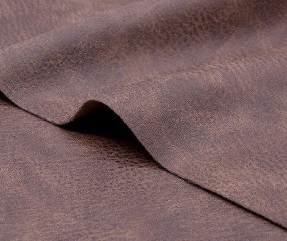 Shason Textile 54 inch 100% Polyester Faux Leather Vinyl Craft Fabric by The Yard, Mocha, Size: 4 Yards