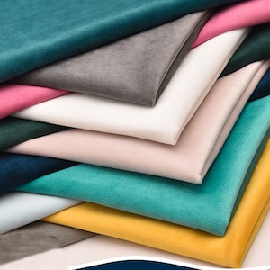 Velvet Fabric, Upholstery Fabric, Soft Velvet Fabric, Velvet Upholstery Fabric, Polyester Velvet, Sewing Fabric, By The Half Yard