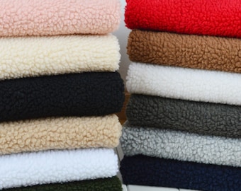 Sherpa fabric, Polyester Sherpa, Lamb Faux Fur, Winter Fabric, By The Half Yard