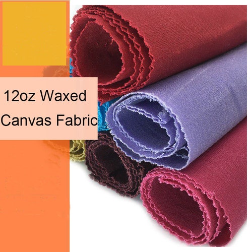 Waxed Canvas Fabric 8 Oz Hand Waxed Cotton Canvas Fabric Etsy