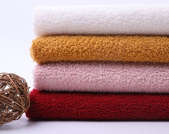 Teddy Plush Fabric, Polyester Plush Fabric, Lightweight Fleece Fabric, Sherpa Fabric, Sweater Sportswear Fabric,Toy Fabric, By The Half Yard