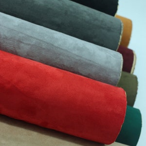 Polyester fabric, imitation alcantara or suede, blue color, (MT100)