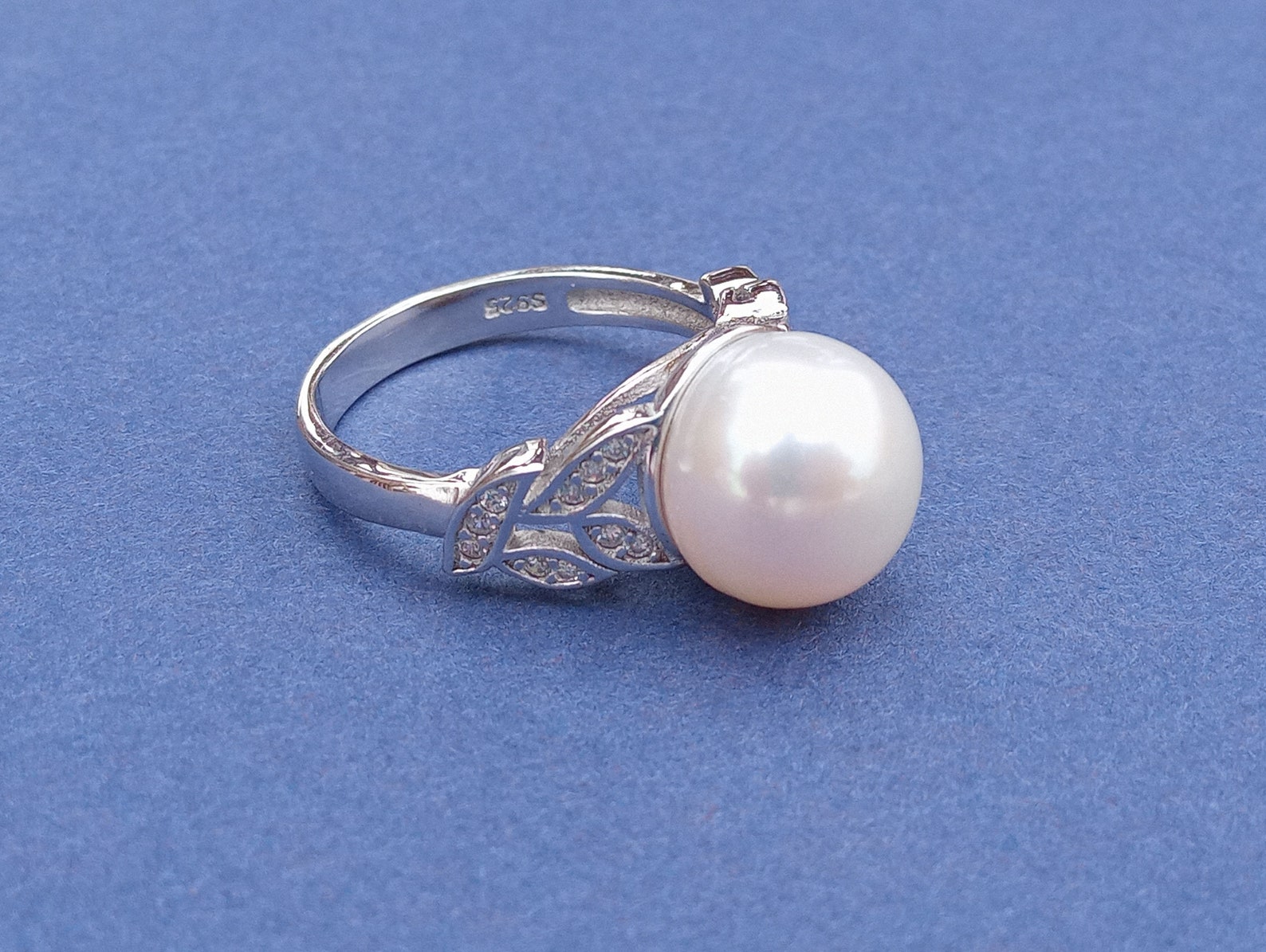 Pearl ring mountings 925 Sterling SilverZirconFreshwater Etsy