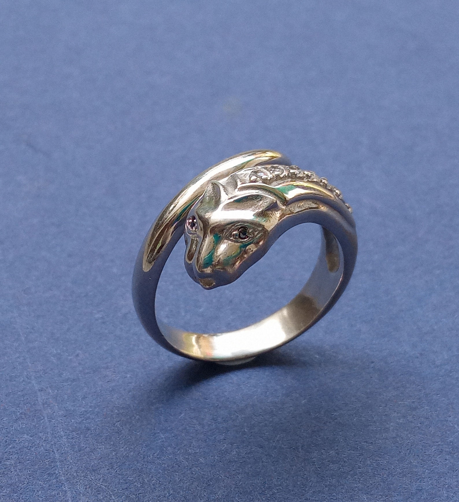 Sterling Silver Fine Rings 925 Metal Purity Stylish Sterling Silver Snake Ring - Solid 925 Hallmarked, Handmade, Nickel-Free Nickel Free Silver Ring