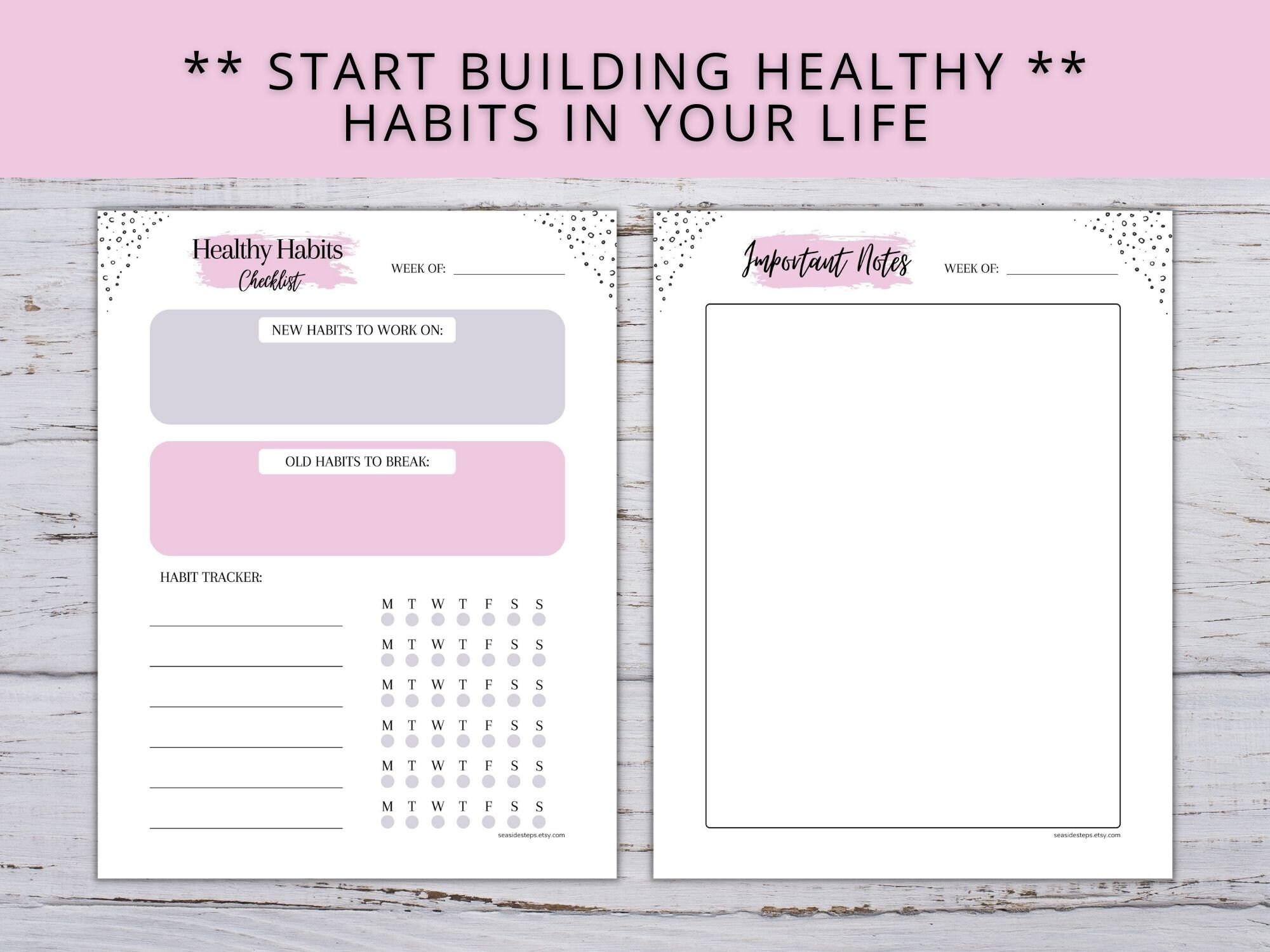Weekly Workout Planner Printable, Weekly Exercise Calendar, Fitness ...