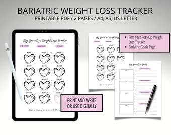 Bariatric Weight Loss Tracker: Gastric Sleeve Chart (Digital Download)