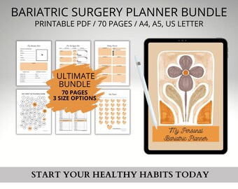 Bariatric Surgery Planner: Weight Loss Tracker & Goal Journal (PDF Download)