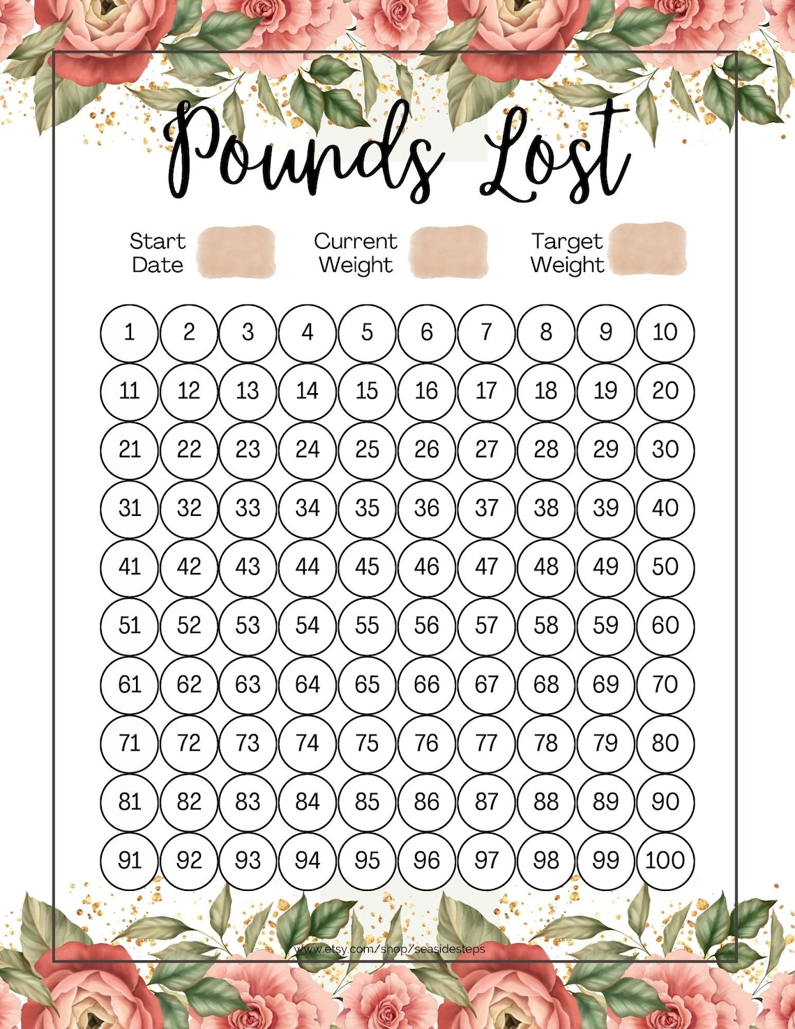 Weight Loss Tracker 100 Lbs Weight Loss Journal Printable Etsy weight-loss-tracker-100-lbs-weight-loss-journal-printable-etsy