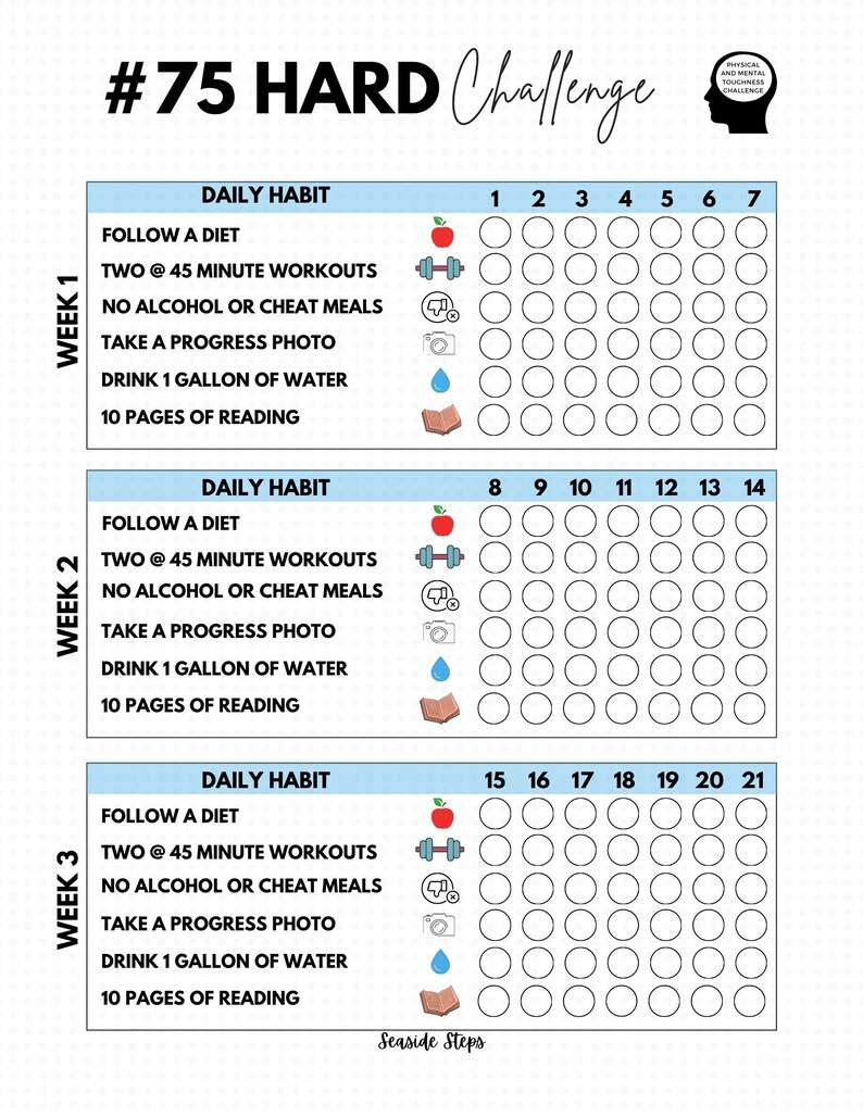 75 Medium Challenge Printable Free