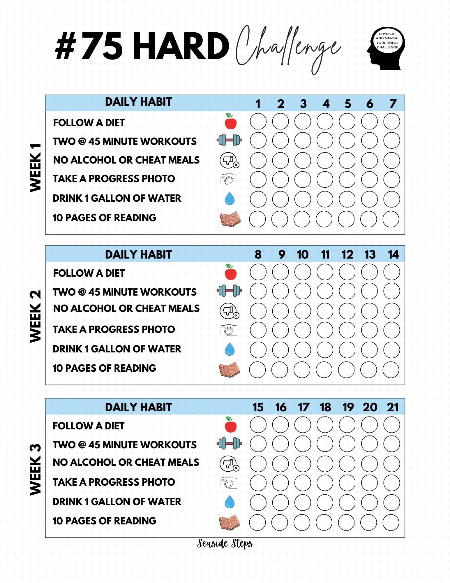 75 Hard Challenge Template