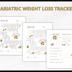 Bariatric Weight Loss Tracker, 100 lbs Lost Tracker, Weight Loss Journey, Bariatric Surgery, Gastric Bypass Printable Weight Tracker