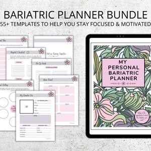 Dagboek voor bariatrisch gewichtsverlies, planner maag-bypass, afdrukbare pdf bariatrische chirurgie, planner bariatrische chirurgie