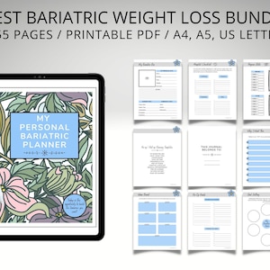 Bariatric Weight Loss Journal, Gastric Bypass Planner, Bariatric Surgery Printable PDF, Bariatric Surgery Planner