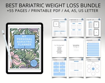 Bariatric Weight Loss Journal: Gastric Bypass Surgery Planner (Printable PDF)