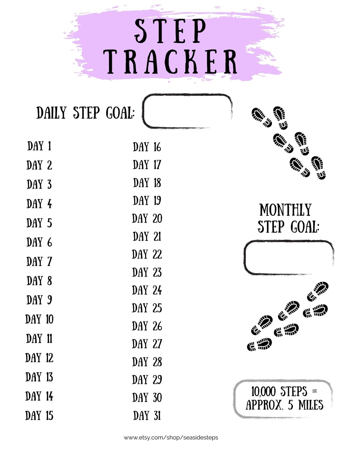 PRINTABLE Weight Loss Tracker Journal Goal Setting Etsy