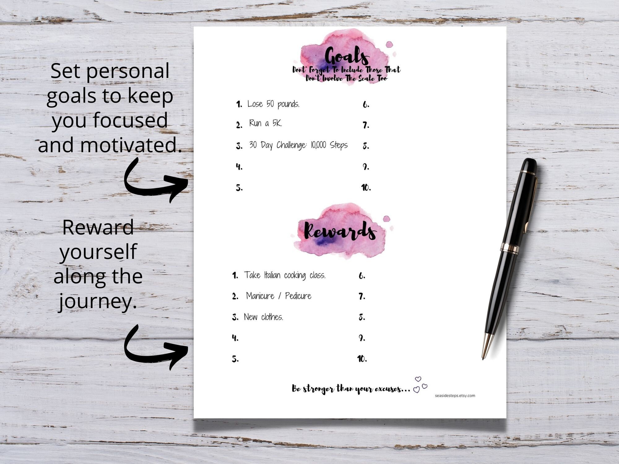Weight Loss Tracker Printable 100 Lbs, Weight Loss Planner, Body ...