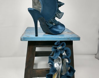 Midnight Blue Heels - Etsy