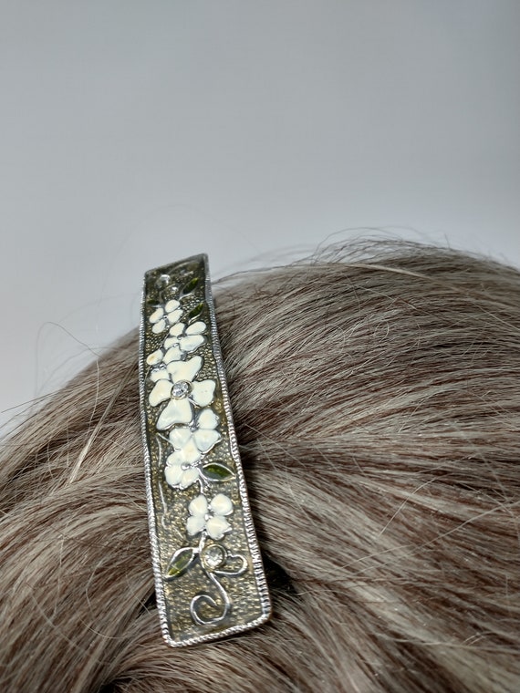 LOUIS VUITTON Louis Vuitton Collier Tropical Flowers Necklace MP1965 Wood  Dark Gray Black Brown Ivory Silver Hardware