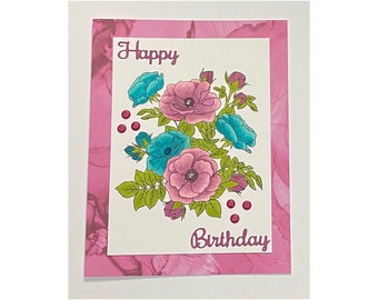 Floral Happy Birthday Card