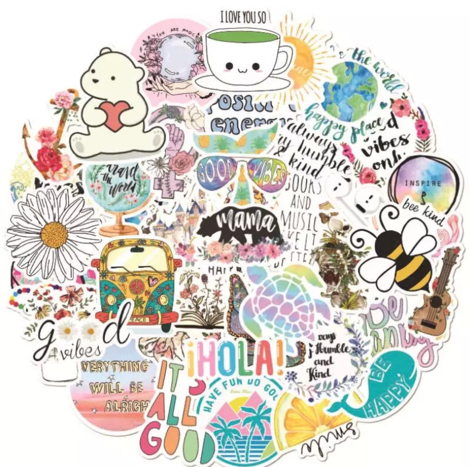 Inspirational Quote Stickers random Sticker Pack Laptop Etsy